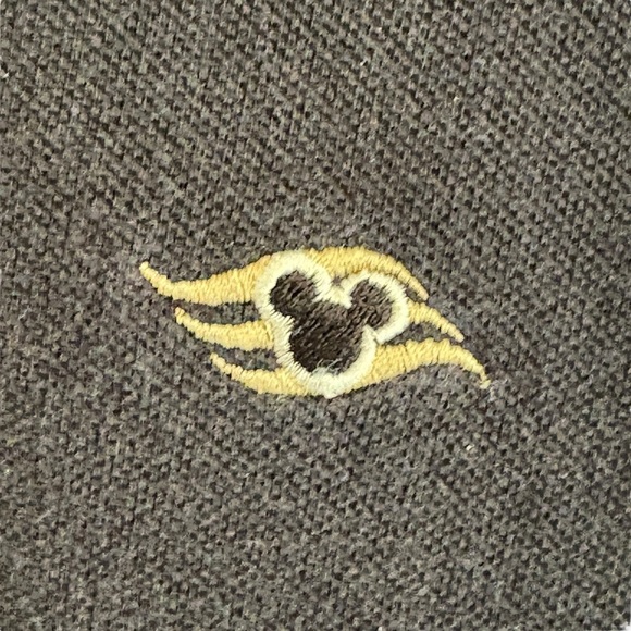 Disney Cruise Line Vintage Mens Black Tan Polo Size XL - Picture 6 of 6